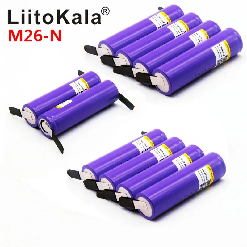Nuevo 100% Original LiitoKala M26 18650 2600mah batería recargable de iones de litio 10A batería de seguridad para cigarrillo electrónico Scooter M26-N