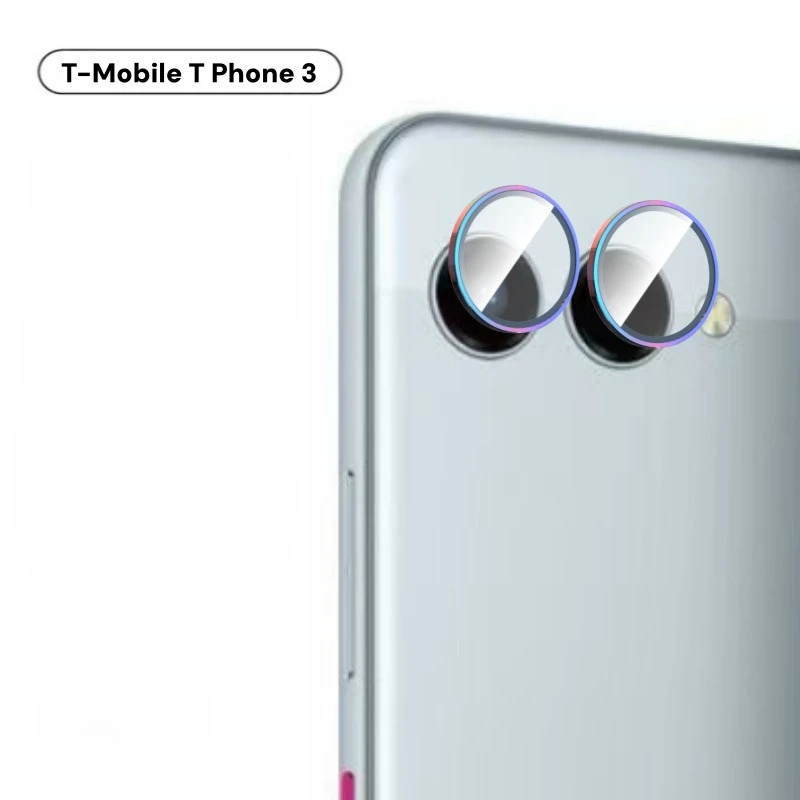 

For T-Mobile T Phone 3 Aluminum Alloy Glass Camera Protectors Back Sticker for REVVL 8 Revvl8 Metal Ring Lens Protective Film