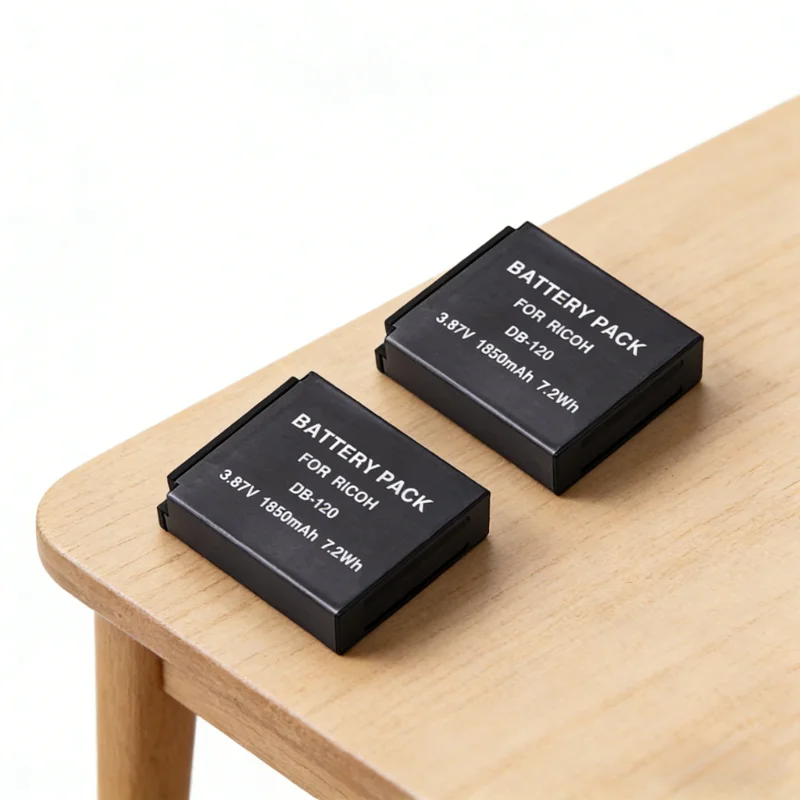 1850mAh 3.87v DB-120 Lithium Battery and Dual Charger Suit for Ricoh GR4/GR IV Fast Charging Station Overcharge Protection