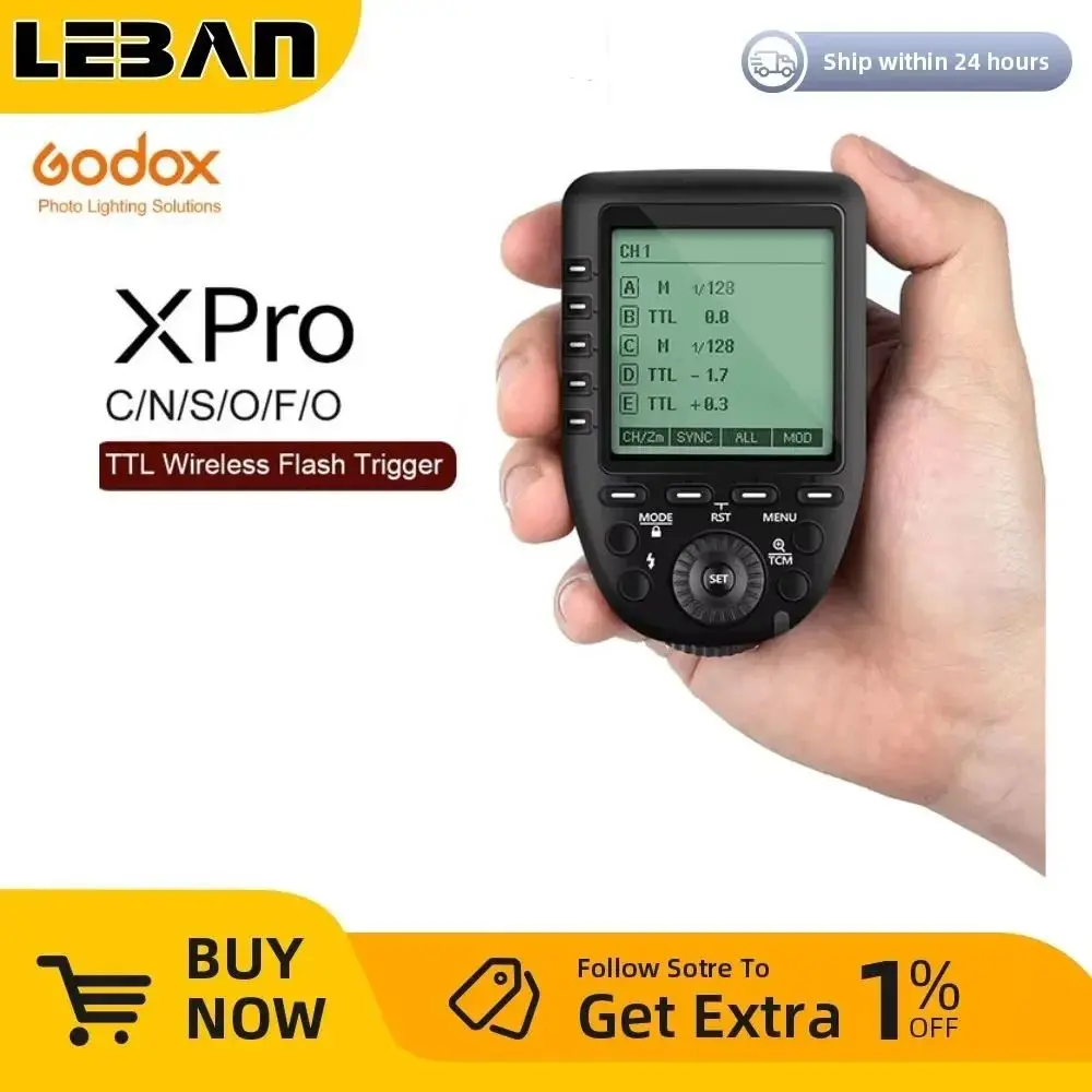 

Беспроводной TTL-триггер Godox Xpro-C Xpro-S Xpro-N Xpro-F Xpro-O Xpro-P 2.4G для Canon, Sony, Nikon, Fuji, Olympus, Pentax