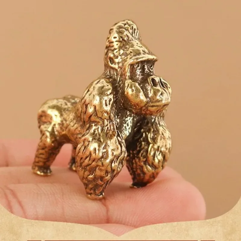 

Pure Copper Office Desktop Mini Ornaments Gorilla Orangutan Home Decoration