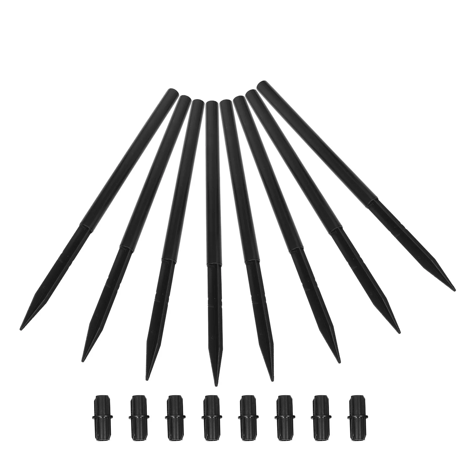8Set Plastic Solar Light Stakes Outdoor Extension Replacement For Yard Decor Ground Spikes Garden Lawn Pathway