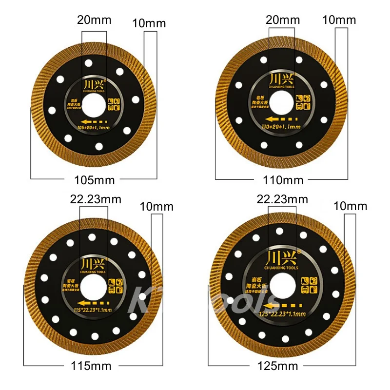 1PC 105/110/115/125mm diamentowa tarcza tnąca cienka diamentowa brzeszczot do płytek marmurowy kamień szlifierka kątowa piła tarczowa przecinarka do płytek