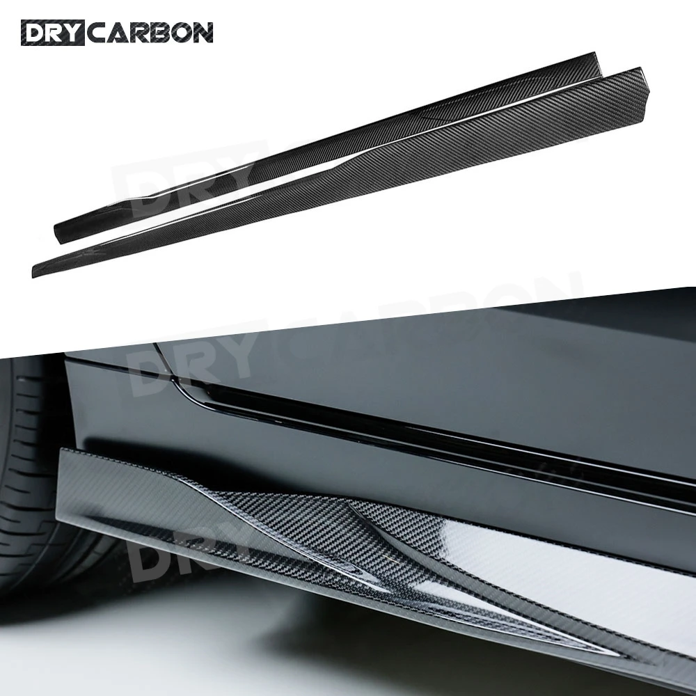 

Dry Carbon Fiber Side Skirts Panel Lip Splitters Winglet for BMW 4 Series i4 Sedan 2021+ Side Skirts Rocker Panels FRP