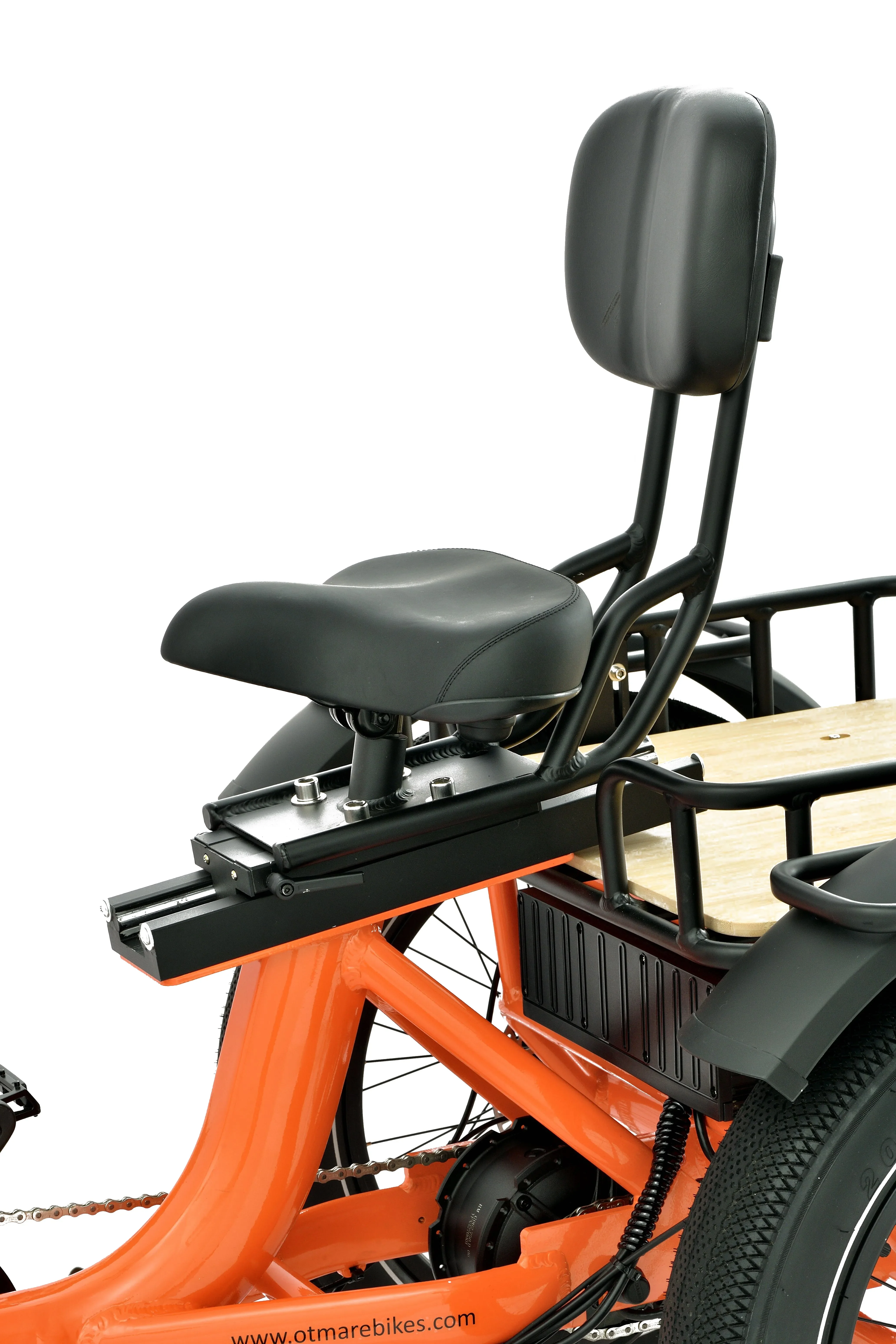 Model Big Saddle With Backrest And Move Front And Rear  Trishaw Fat Tire Rear Electric Tricycle