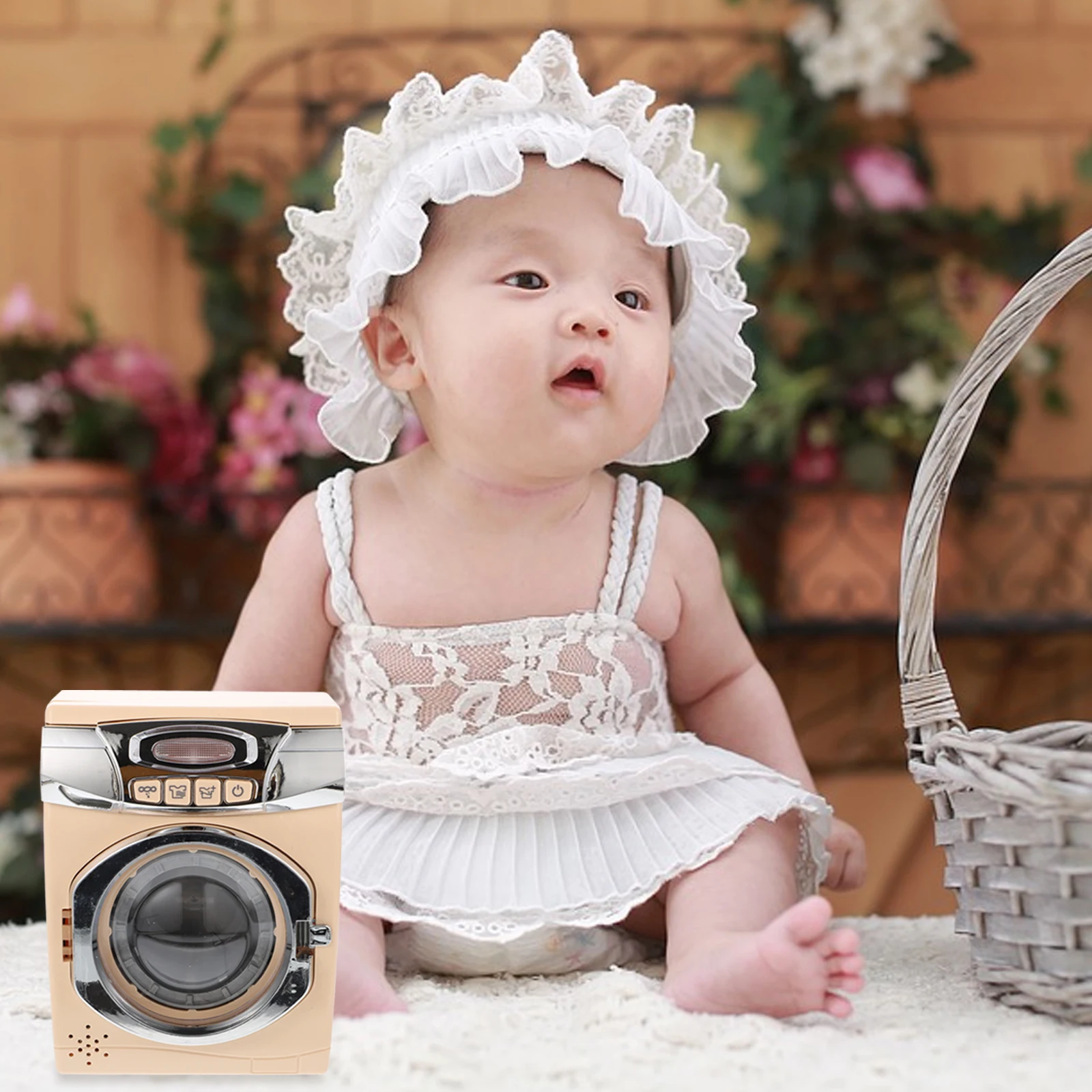 

Plastic Toy Washing Machine Miniature Set Creative Play House Supply Simulated Furniture Children Gift Household chores