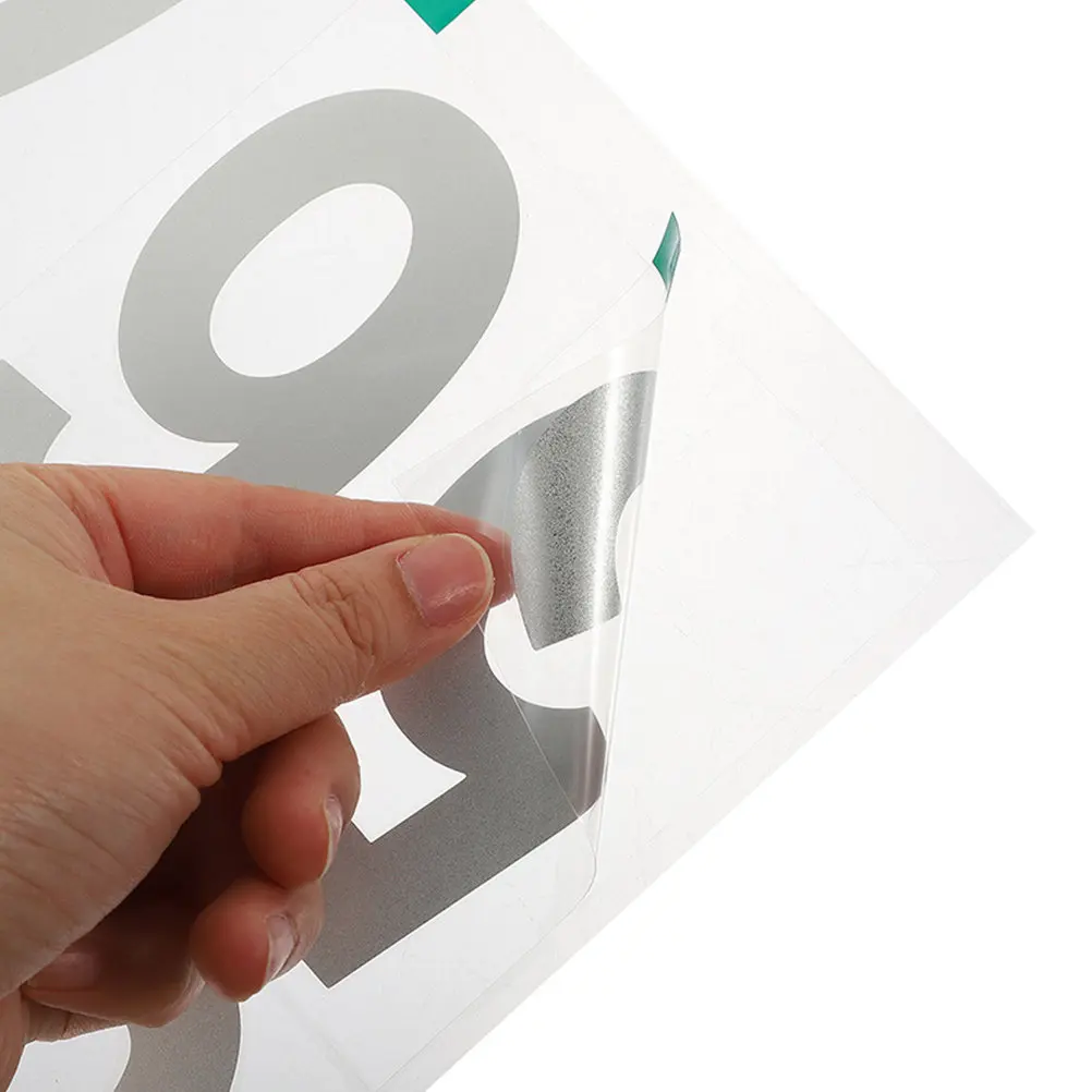 

6 Sheets Adhesive Number Stickers 0-9 Reflective Vinyl Mailbox Numbers for Outside Home Address Sign Business Office Door Decals
