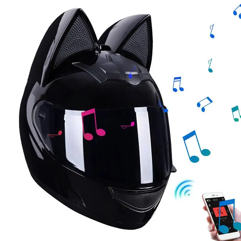 

Motorcycle Helmets Cat Ears Full Face Helmets Cute Cat Ear Motorcycle Helmets All Season Full Helmets For Women Racing