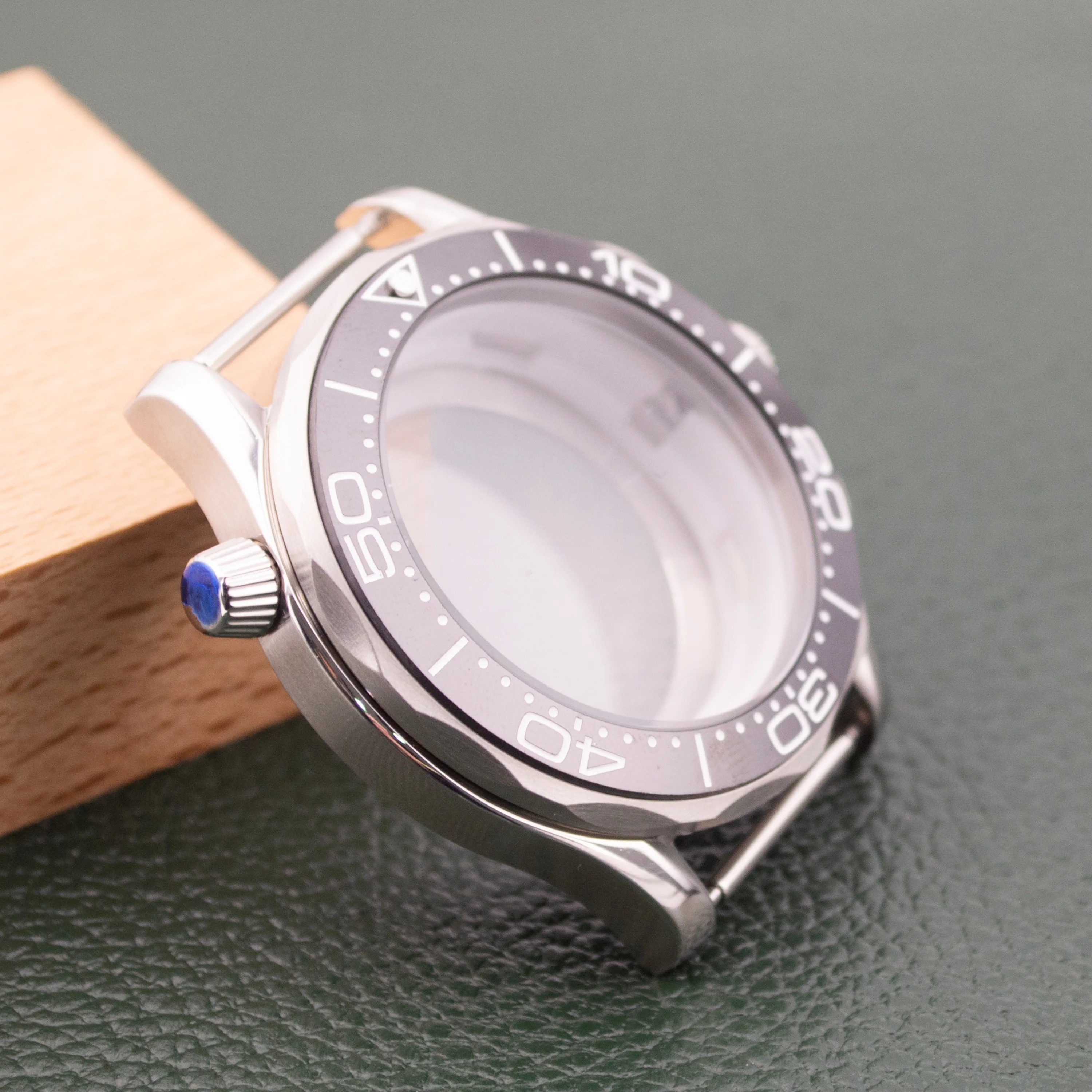 41mm NH35 Case Bezel 38MM Ceramic Seamaster 300 Waterproof Modification for 31mm Dial Stainless Steel Watch Parts NH36 Movement