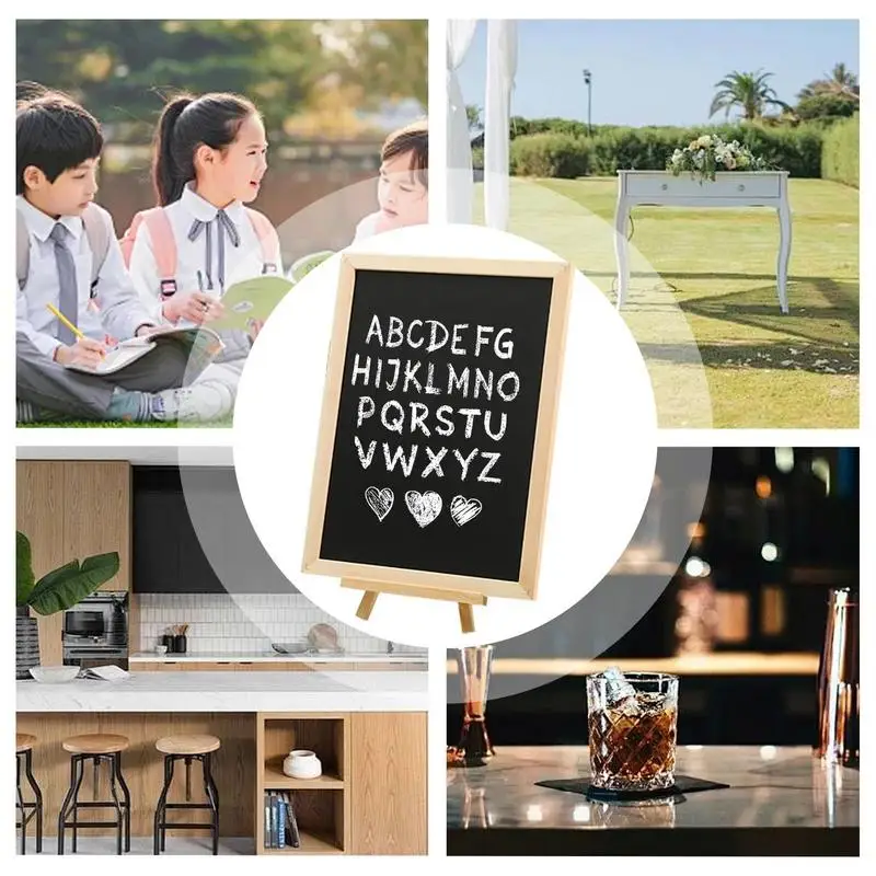 Changeable Message Board Store Chalkboard Sign Chalkboard Signs With Stand Double-Sided Magnetic Blackboard For Restaurants