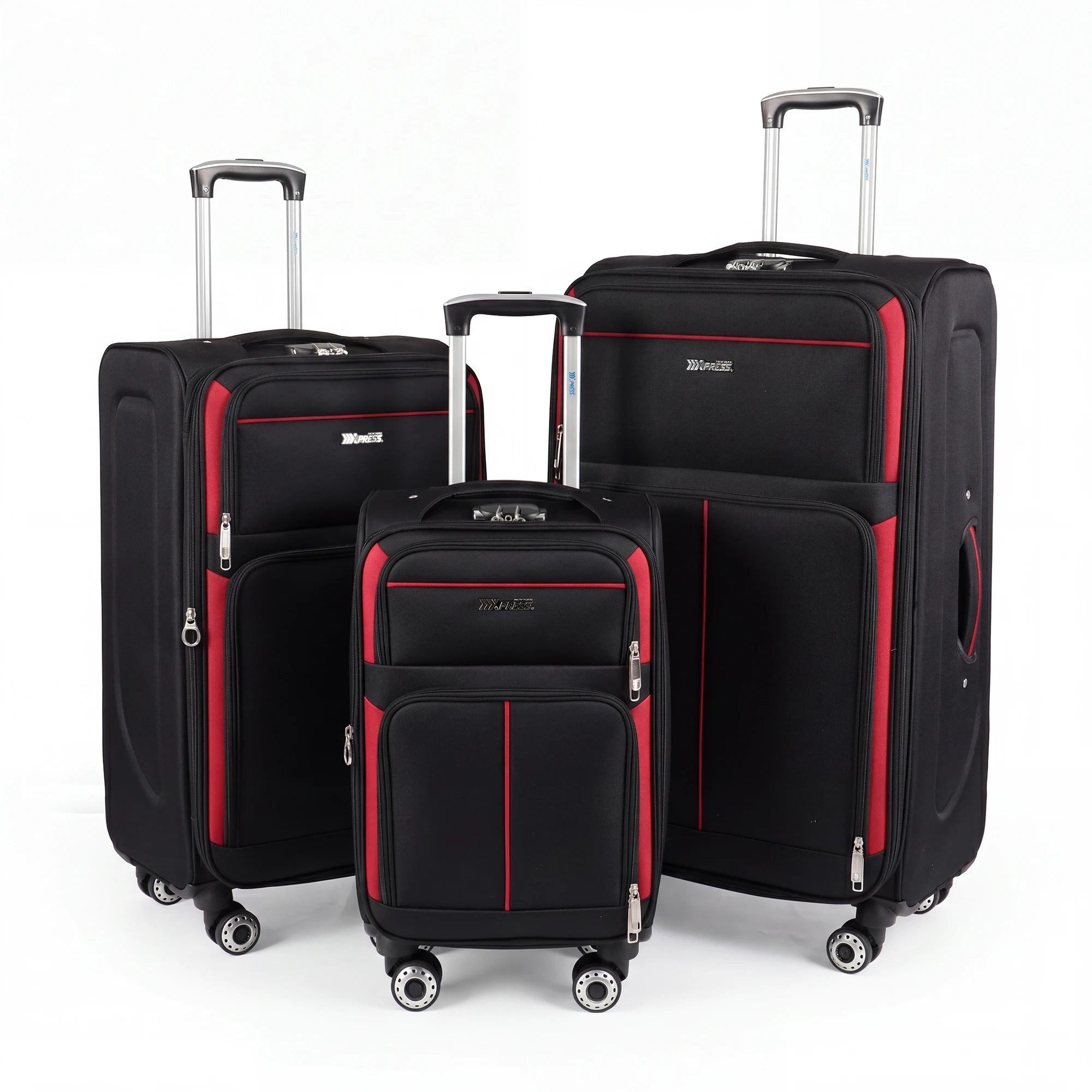 Softside Luggage Expandable 3 Piece Set Suitcase Durable Lightweight Softshell Travel Suitcase Set Multi Pockets 20in/26in/30in