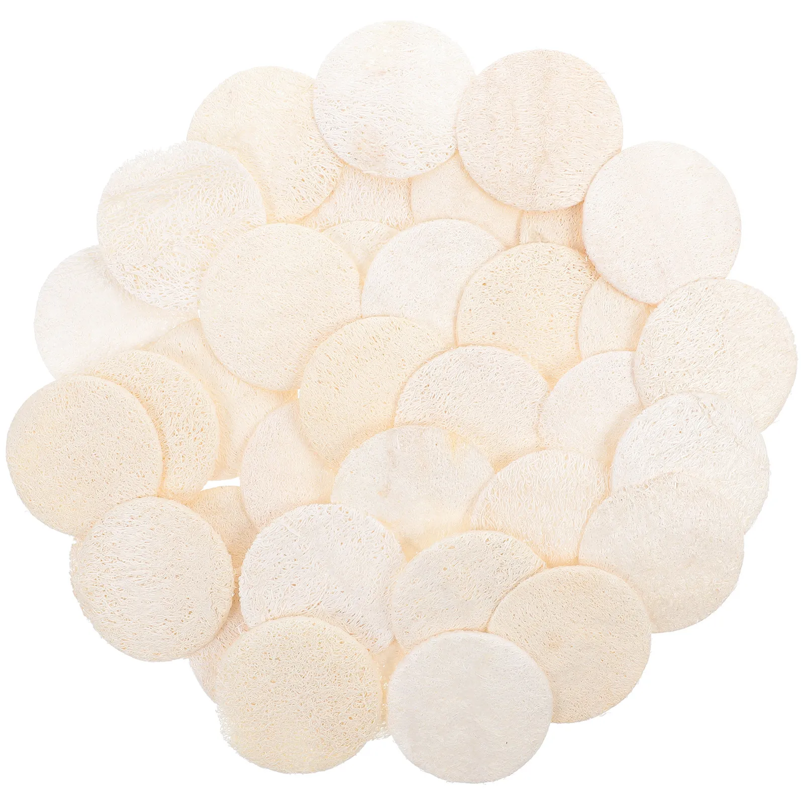 36Pcs Face and Body Loofah Exfoliating Pads Natural Skin Scrubber Facial Cleanser Dishcloth Shower Buffer Deep Cleansing Softens