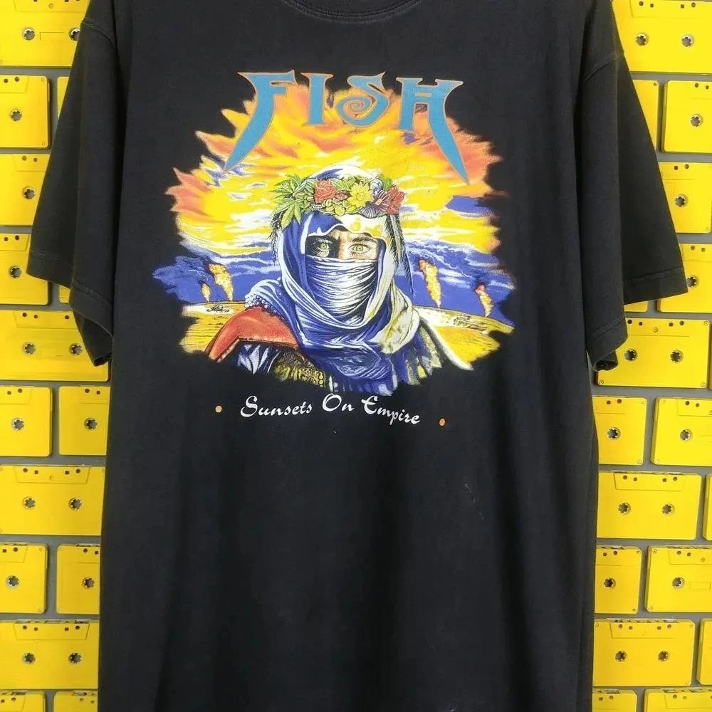 

New Arrival fashion Vintage 1997 Fish Marillion Sunsets On Empire Tour Progressive Art Rock Band Album Promo Merch Tee Size L