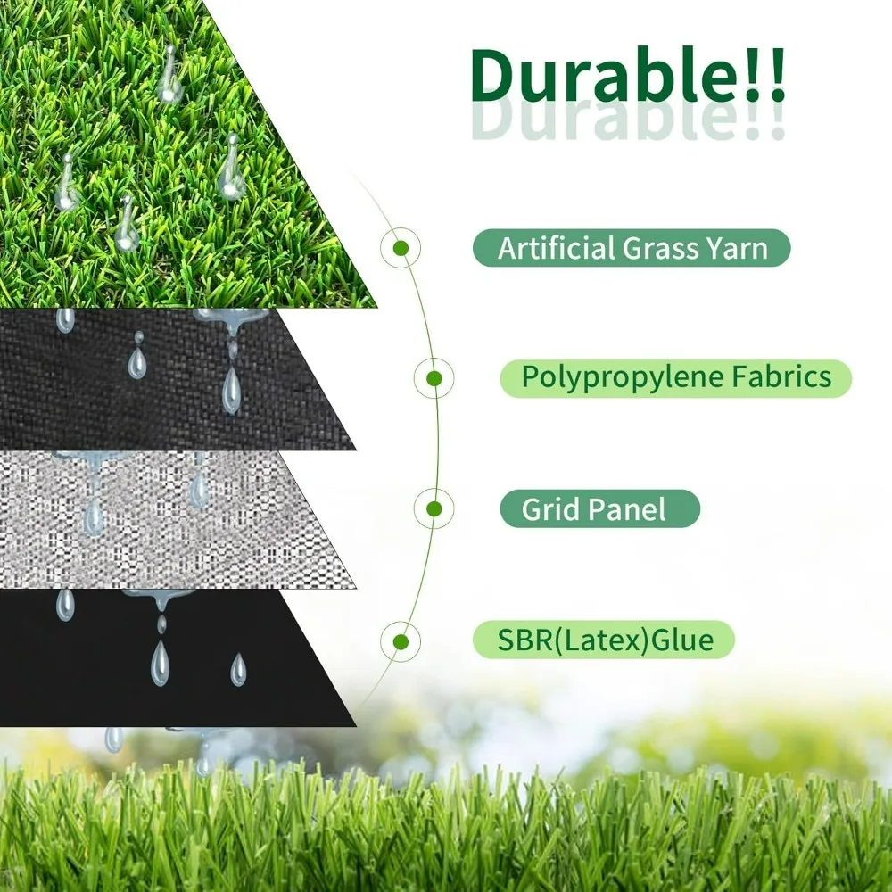 SV7'X13' Realistic Indoor/Outdoor Artificial Grass/Turf 7 FT X 13 FT (91 Square FT)