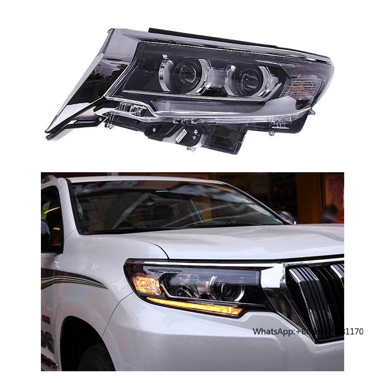 

Upgrade full LED DRL bi lens dynamic headlight Assembly for Toyota Prado FJ150 2018-2019 head front fog lamp light Accessories