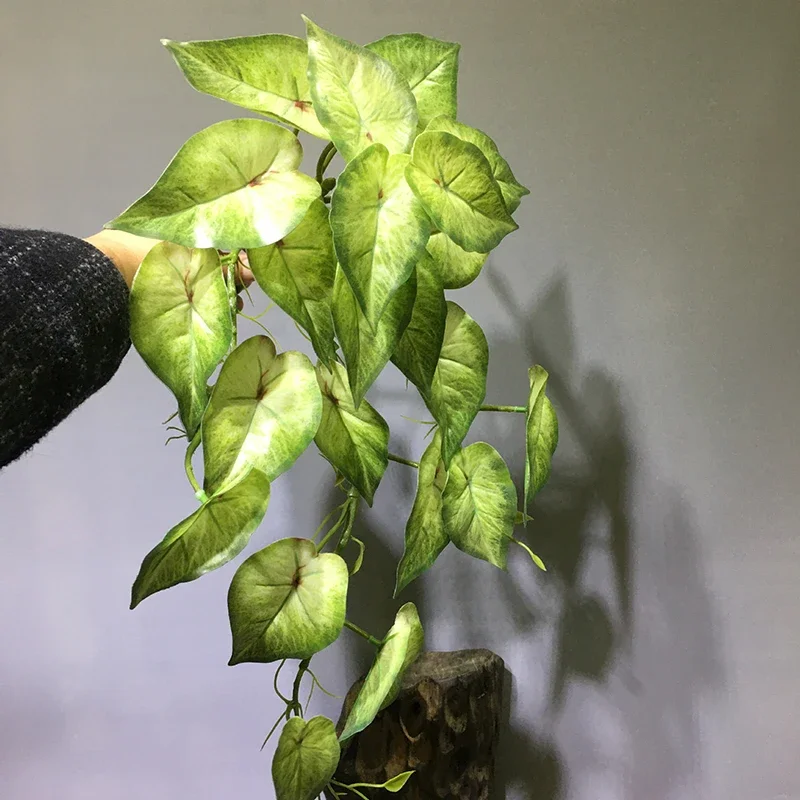 Große 22'' Künstliche Hängen Pflanzen Gefälschte Farne Blätter Kunststoff Begonie Leafs Wand ForHome Zimmer Garten Hochzeit Girl – Detail 7