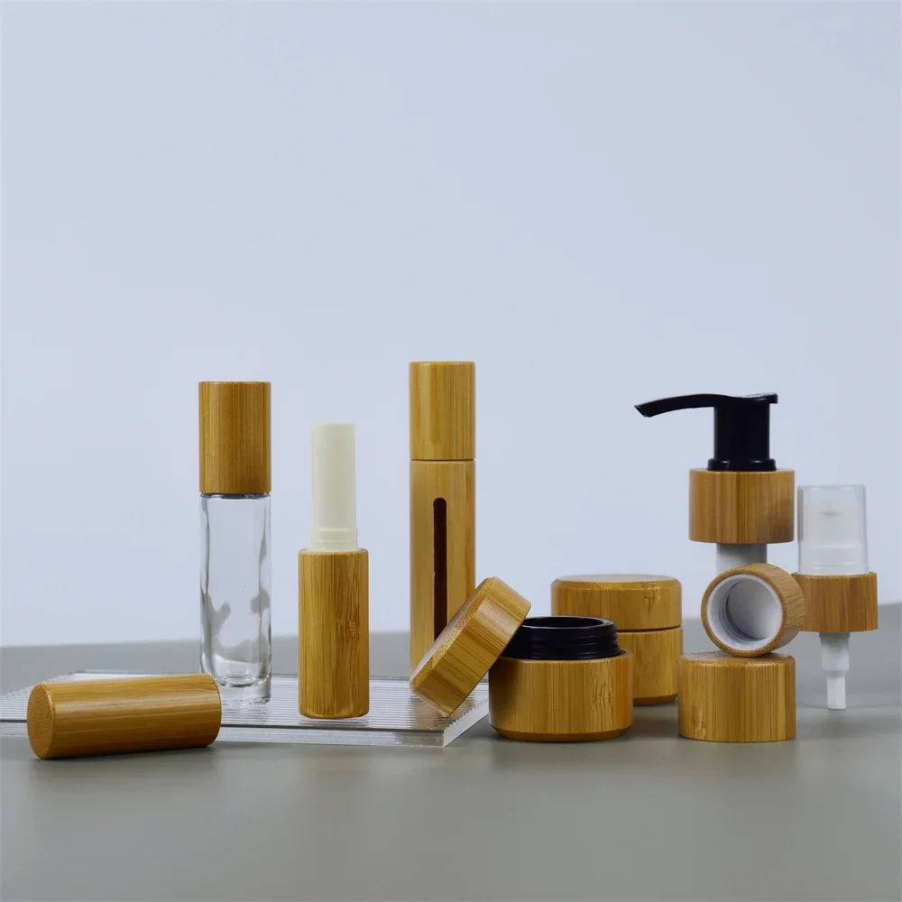 

Wholesale hot sale recyclable bamboo lid inner plastic cap Nature wooden Bamboo Diffuser Wooden Cap Bamboo Screw Top Bottle Cap