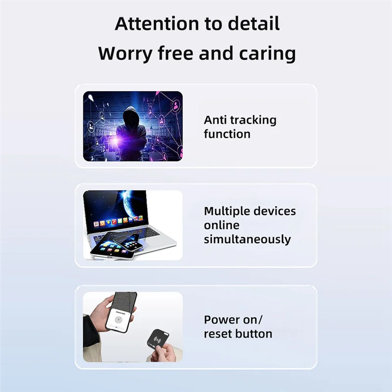 A37T-Wallet Tracker Card Wireless Charging Smart Tag IPX68 Waterproof Gps Locator Ultra Thin Tracker For  Find My Device