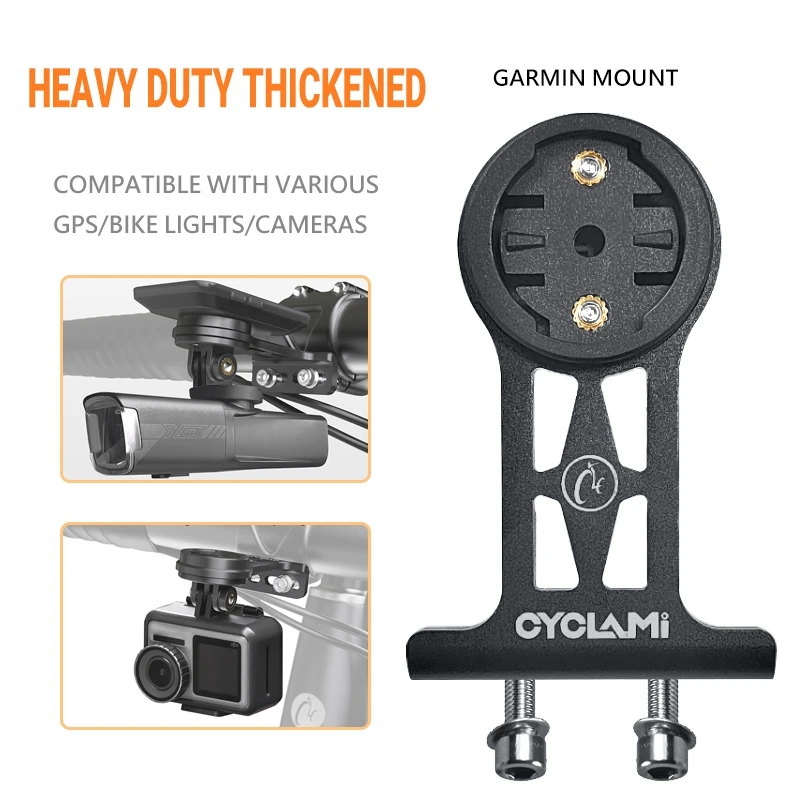 CYCLAMI Extended Out-Front Mount Bike Handlebar Mount for NiteRider Adapter Sports Action Camera Garmin XOSS G+ IGSPORT RAVEMEN