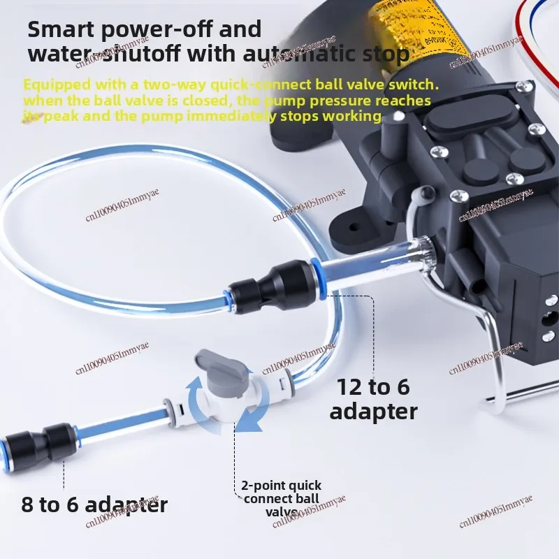 12V Low Pressure Water Pump Pumping Household Type Adjustable Speed Self-priming Miniature Automatic 50 Meters High Lift Water