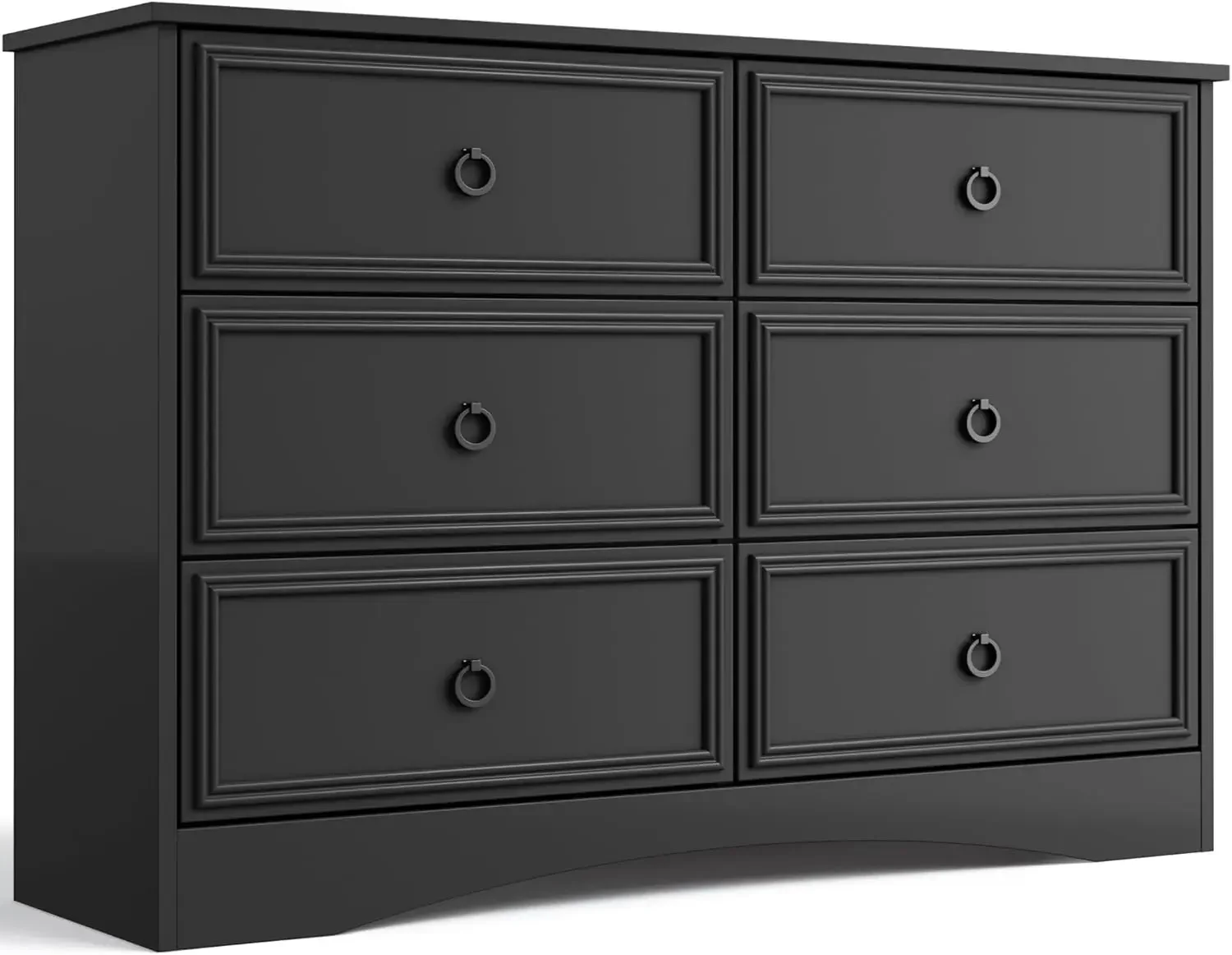 

Chest of Drawers Closet Organizers and Storage Clothes - Easy Pulls Handle, Textured Borders Living Room, Hallway, Black