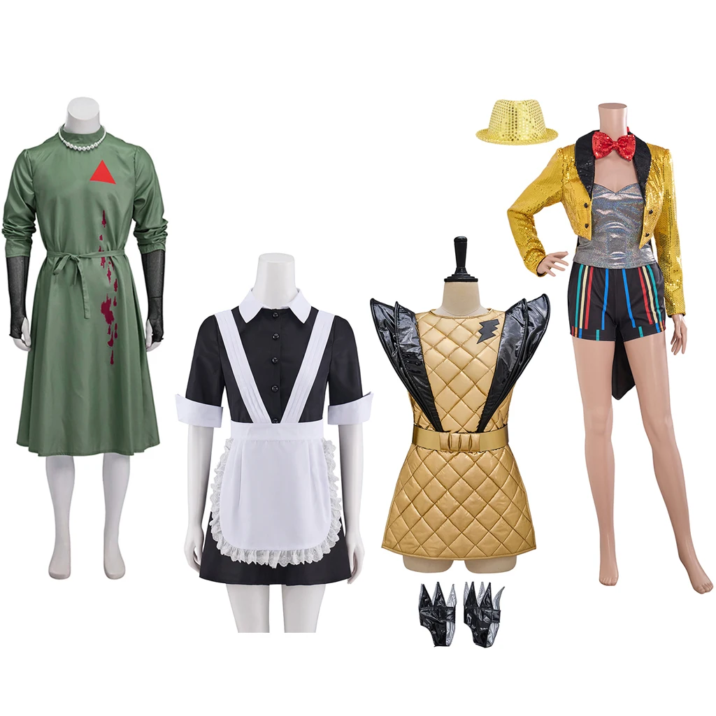 Frank N Furter Cosplay-Kostüm, Magenta Cosplay-Dienstmädchen-Kostüm und Magenta Alien-Outfit, Rocky Horror-Kostüm für Männer und Frauen