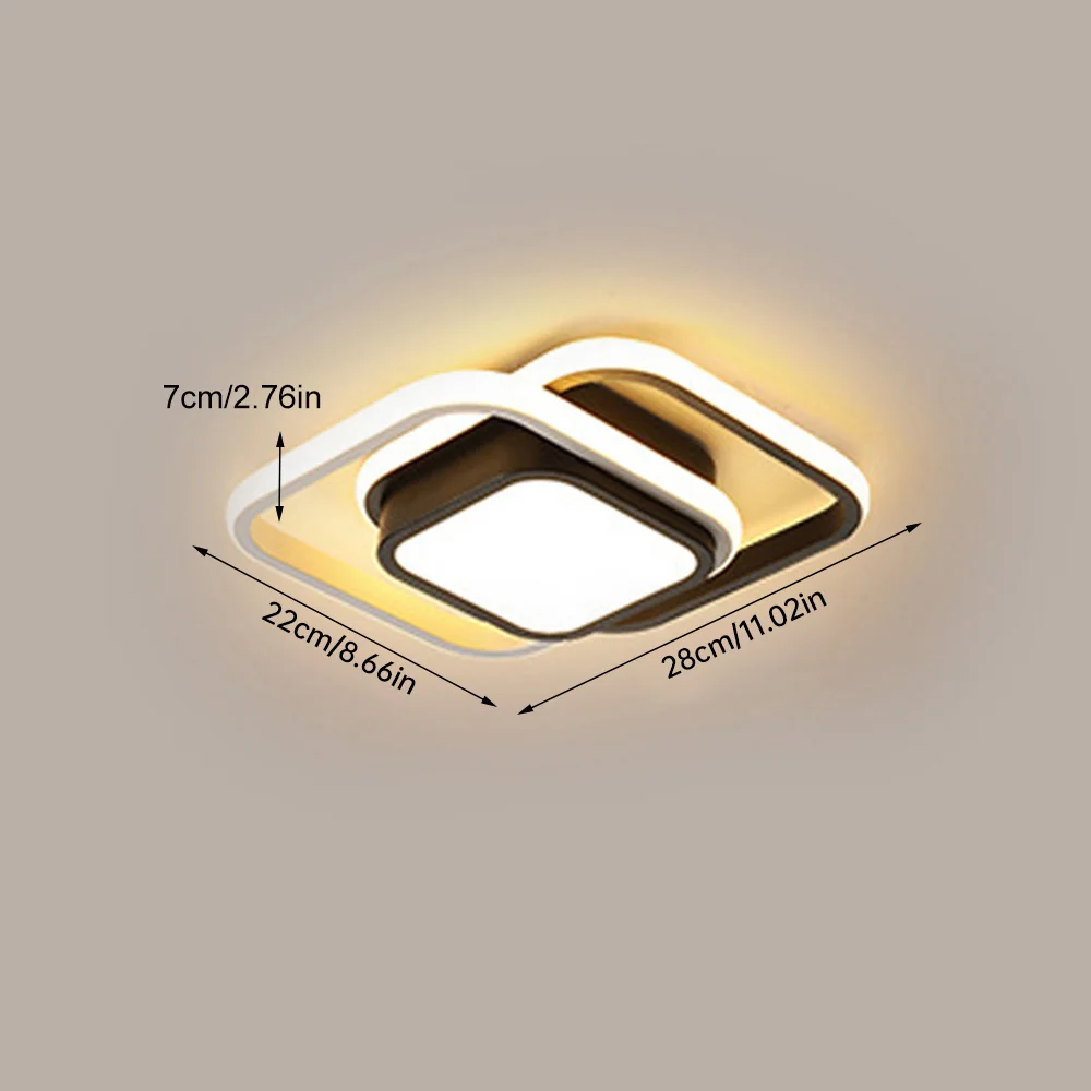 Imagem -06 - Lâmpada de Teto Led Moderno para Corredor Luz Quadrada Superfície Montada Varanda Corredor Quarto Escritório Cores