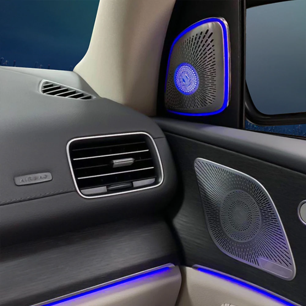 

64-цветное окружающее освещение для Mercedes Benz GLE GLS W167, светодиодная средняя крышка, декоративный светильник, автомобильное воздуховыпускное отверстие, люк на крыше