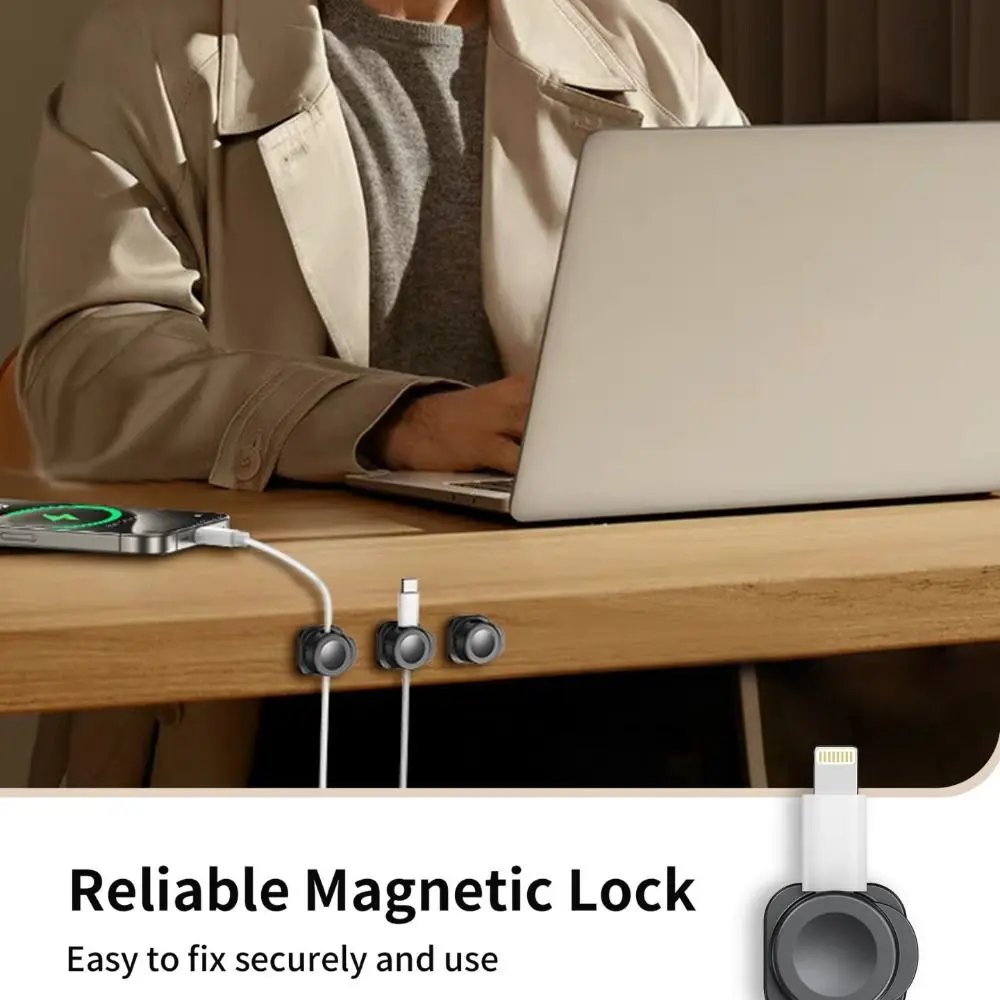 8Pcs Multifunction Self-adhesive Magnetic Cable Clips Charging Line Desktop Adjustable Cord Holder Fixed Cable Organizer Holder