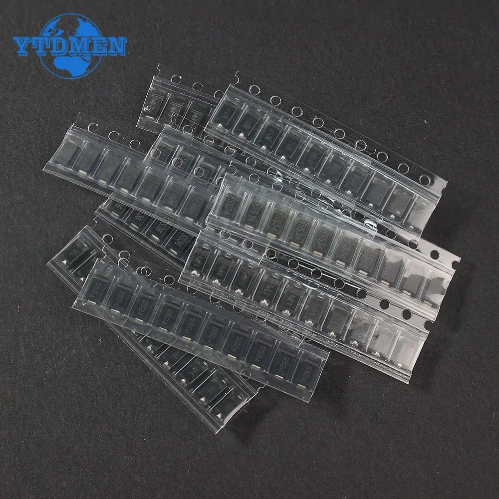 90pcs SMD Diode Kit 1N4007 1N4001 1N4004 SS14 SS16 SS24 SS26 SS34 SS36 9 Values X10pcs Rectifier Diodes Schottky