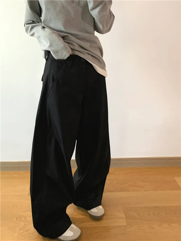 

Korean Sle Ins Sensation Slimming Wide Leg Pants Men Women Spring Autumn Versatile Simple Suit Casual Straight Leg Pants