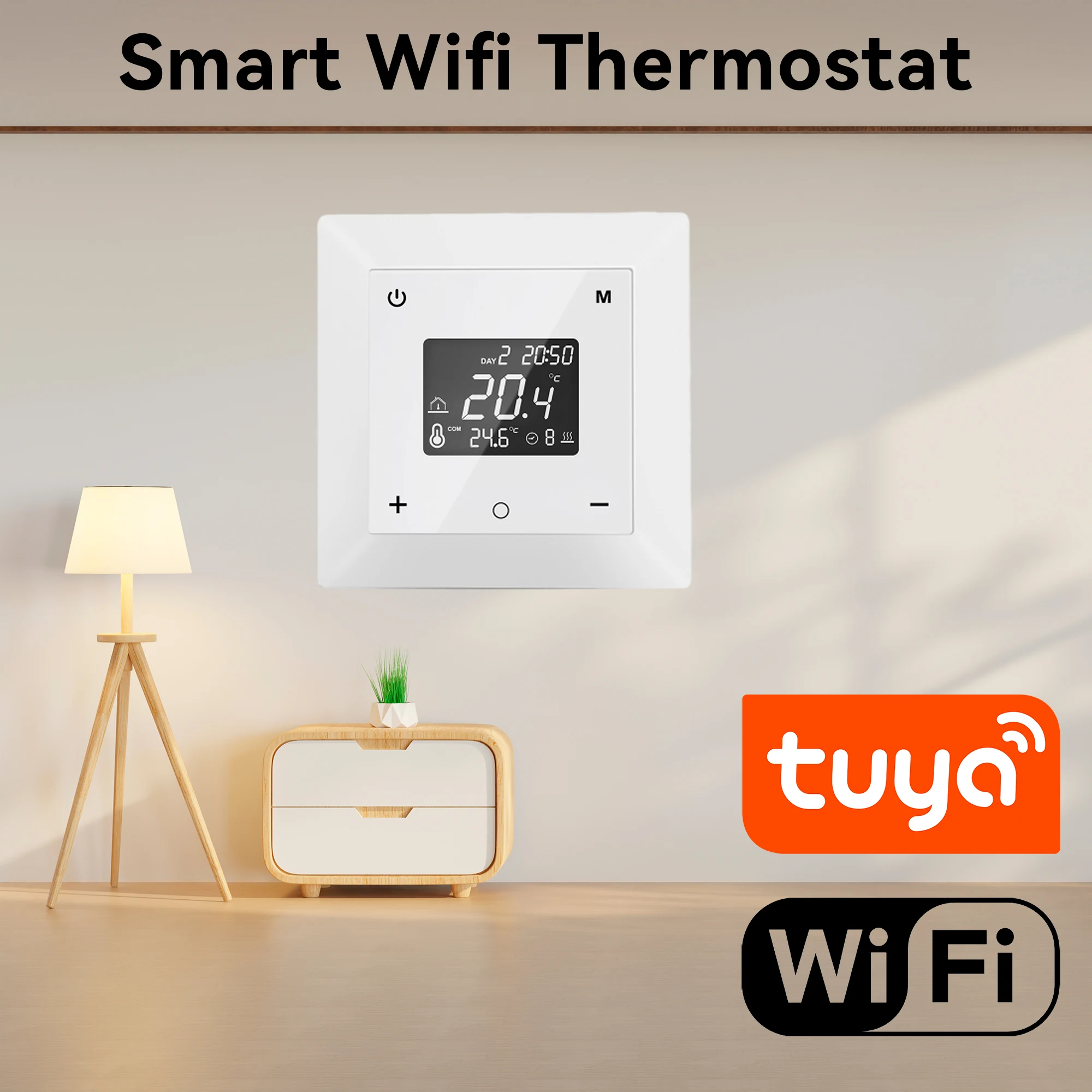 

Minco Heat NEW Smart Tuya WIFI контроллер температуры AC 220 В 16A для электрического термостата для подогрева пола