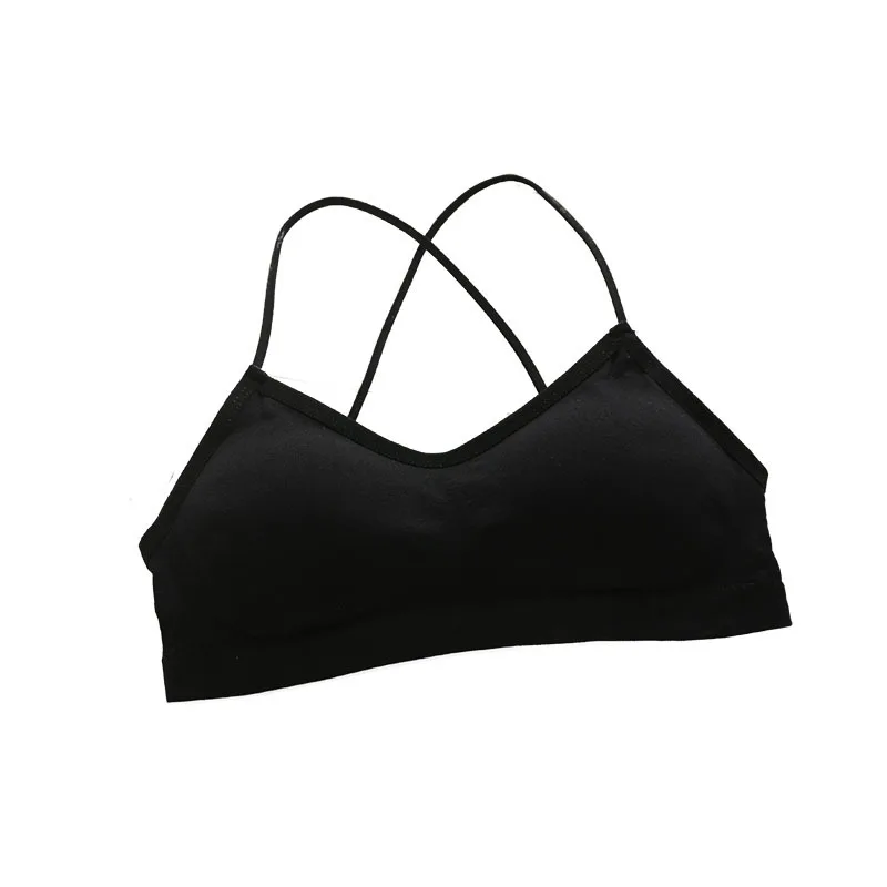 Underwear Sexy Fashion Sports Yoga French Double Cross Shoulder Strap Backless Crop-Top Bandeau Backless Underwaist Ladies