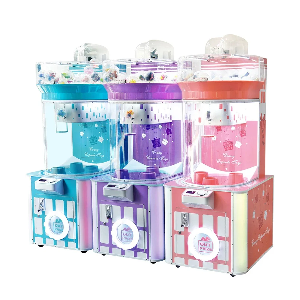 Coin Operated Crazy Capsule Toys(Fashion) Toy Gift Capsule Gashapon Vending Game Machine for game center