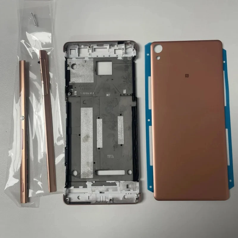 

Full Housing Middle Front Frame Bezel For Sony Xperia XA F3111 F3112 F3115 Side Rail Stripe With Buttons