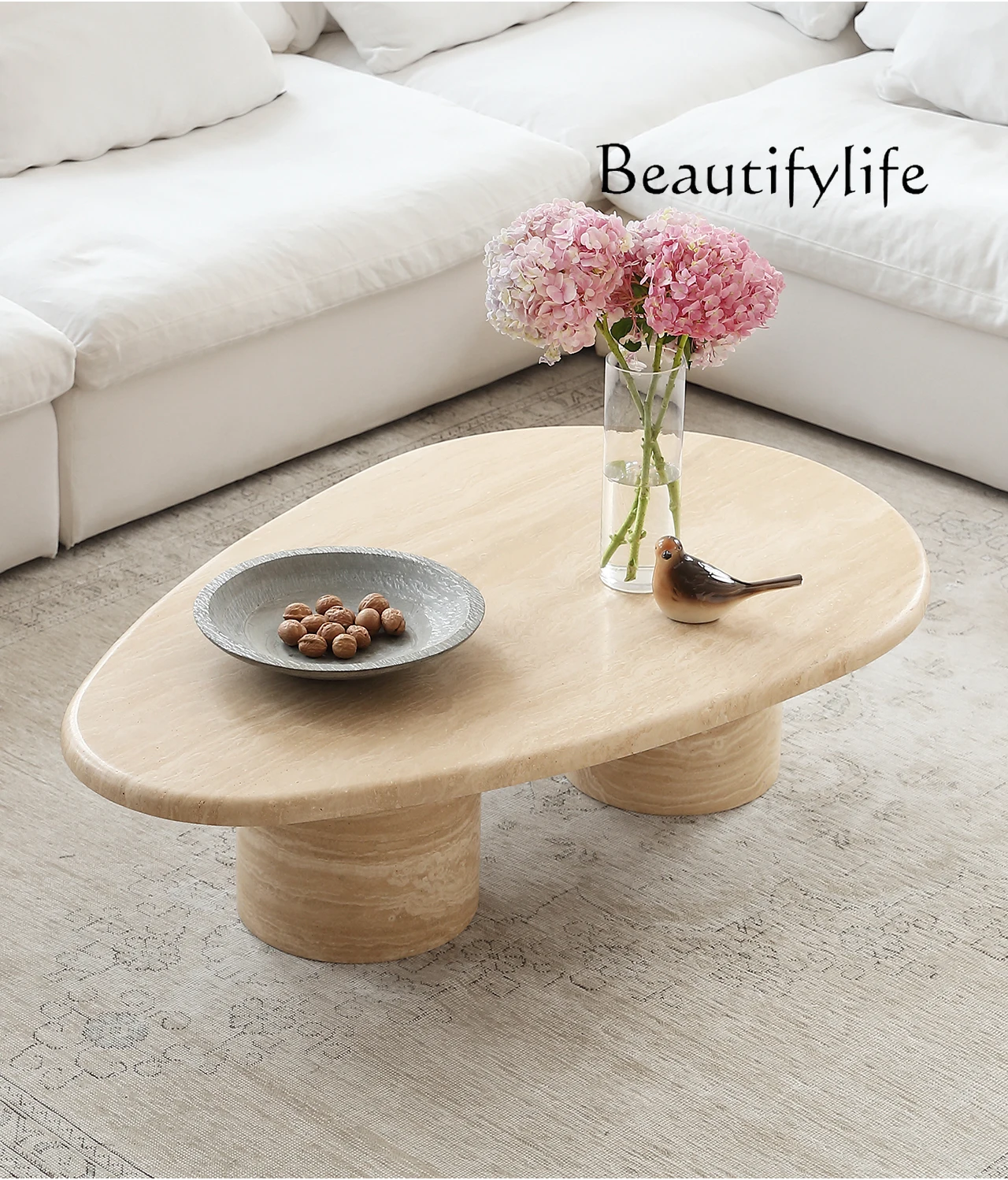 Natural Cave Stone Tea Table Internet Celebrity Ins Silent Marble Living Room Simple Modern Raindrop Tea Table