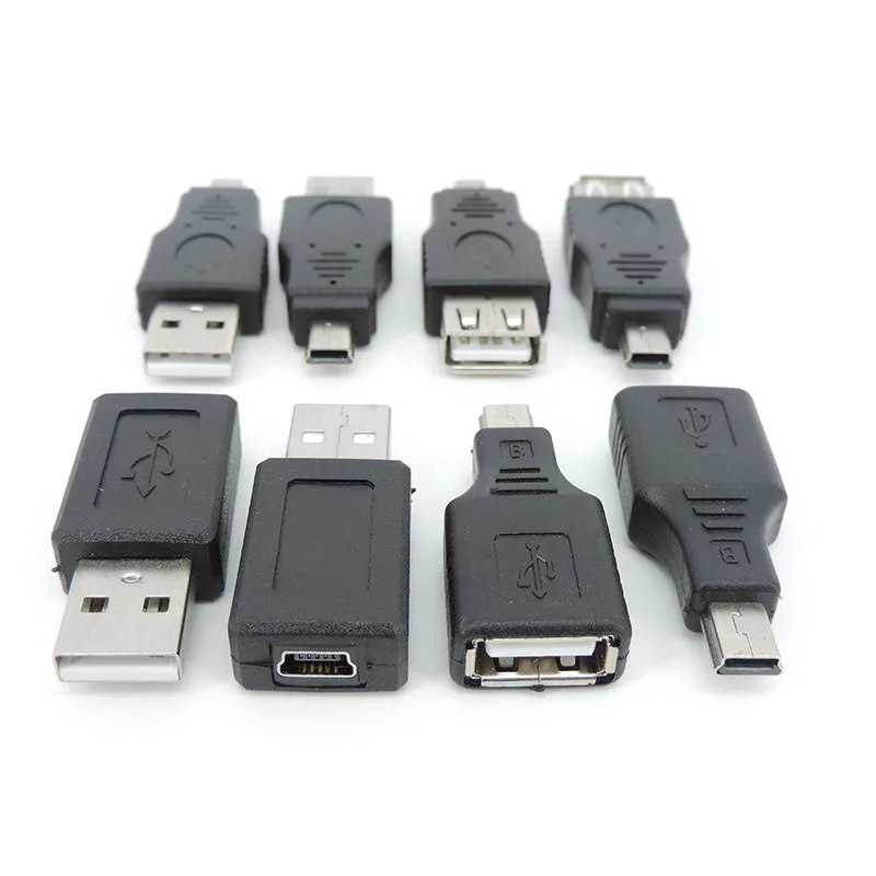 USB 2.0 A type male female to usb B mini 5pin 5p male female to mirco female connector converter cable extension adapter plug