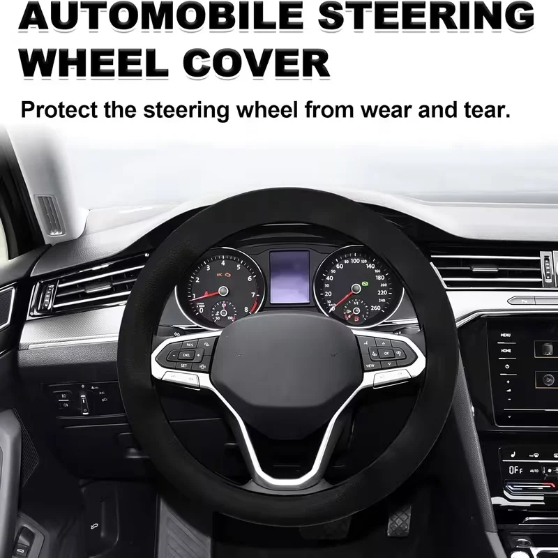 Universal 33cm-40cm Car Silica Gel Steering Wheel Cover Full Surrounded Elastic Car Steer Wheel Protector Anti Slip Accessories