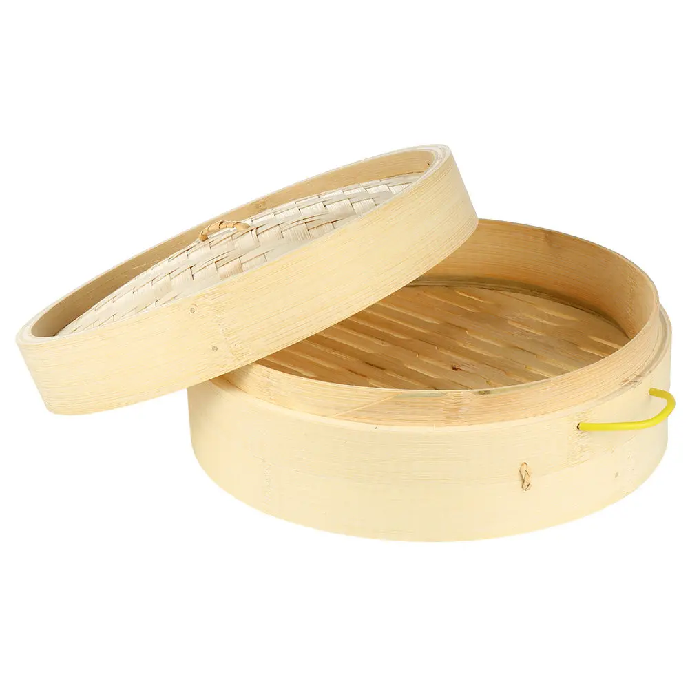 Bamboo Steamer Set – Eco-Friendly Multi-Tier Kitchen Steamer for Fish, Shellfish, Vegetables, Tofu & Poultry