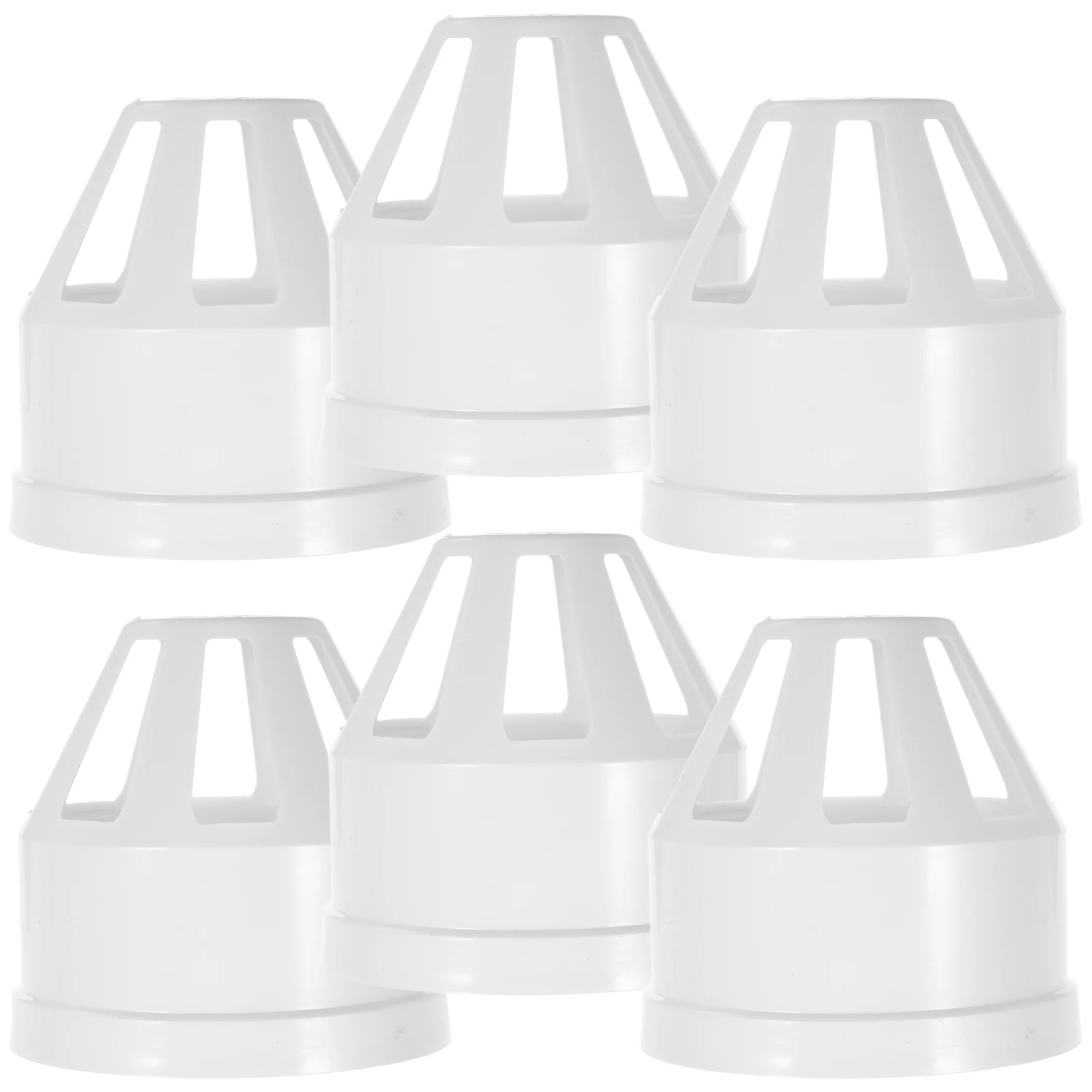 

6 шт., вентиляционная крышка из ПВХ большого диаметра, прочная вытяжка для воздуха, водонепроницаемая вытяжная крышка для ванной комнаты, крышка вентиляции на крыше