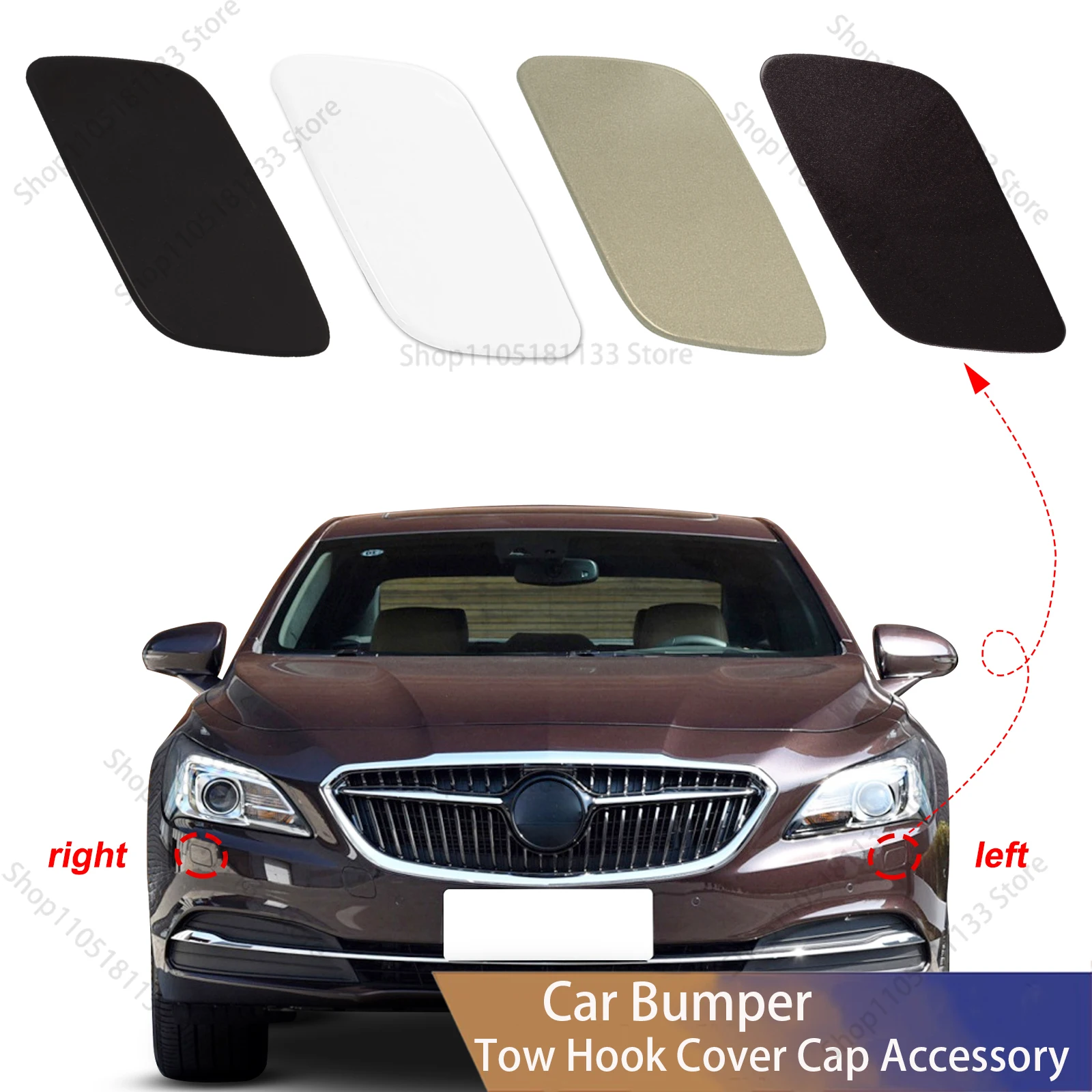 Precise Fit Front Bumper Headlight Washer Cover For BUICK LACROSSE 2017-2019 Premium Headlamp Jet Spray Nozzle Cap Perfect Match