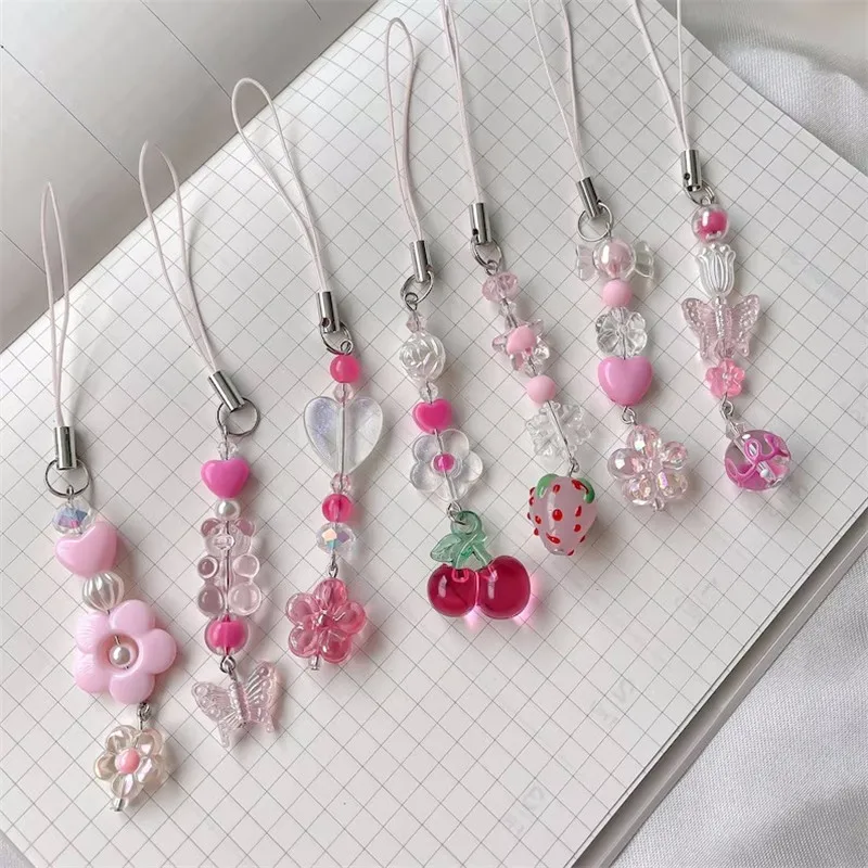 Trendy Phone Charm Strap, Cute Phone Charm, Pink Fairy Kpop keychain, Y2K Fashion Journal Binder Planner Charm, party favor