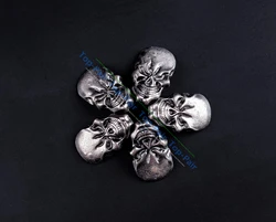 1.7X2.8CM 10pcs Antique Silver Skull Studs Leather Handcraft Decor Saddle Concho