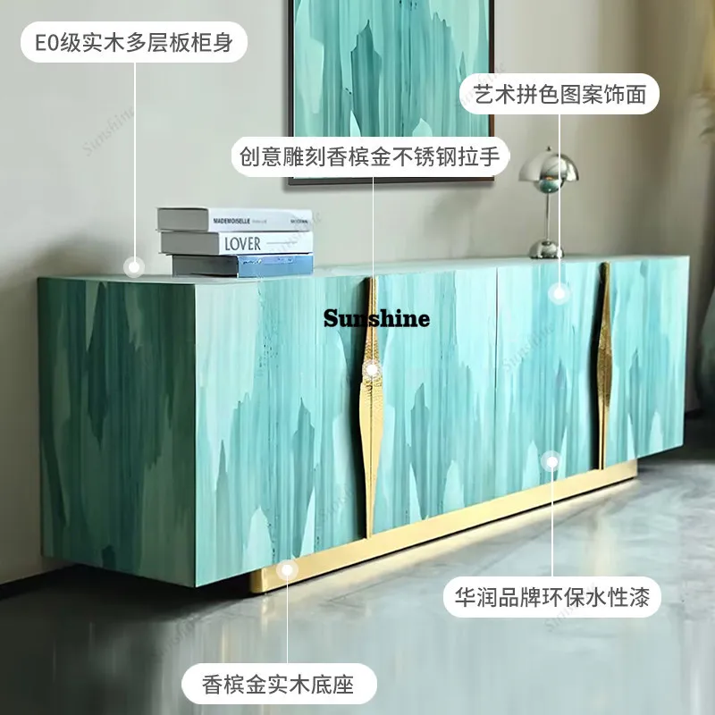 AA minimalist TV cabinet painted art locker model room storage cabinet