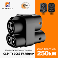 GOODCELL CCS1 to CCS2 EV DC 1000V 250A CCS1 To CCS2 Plug Charging Connectors Adaptor EVCharger Connector AdapterCar Accessories