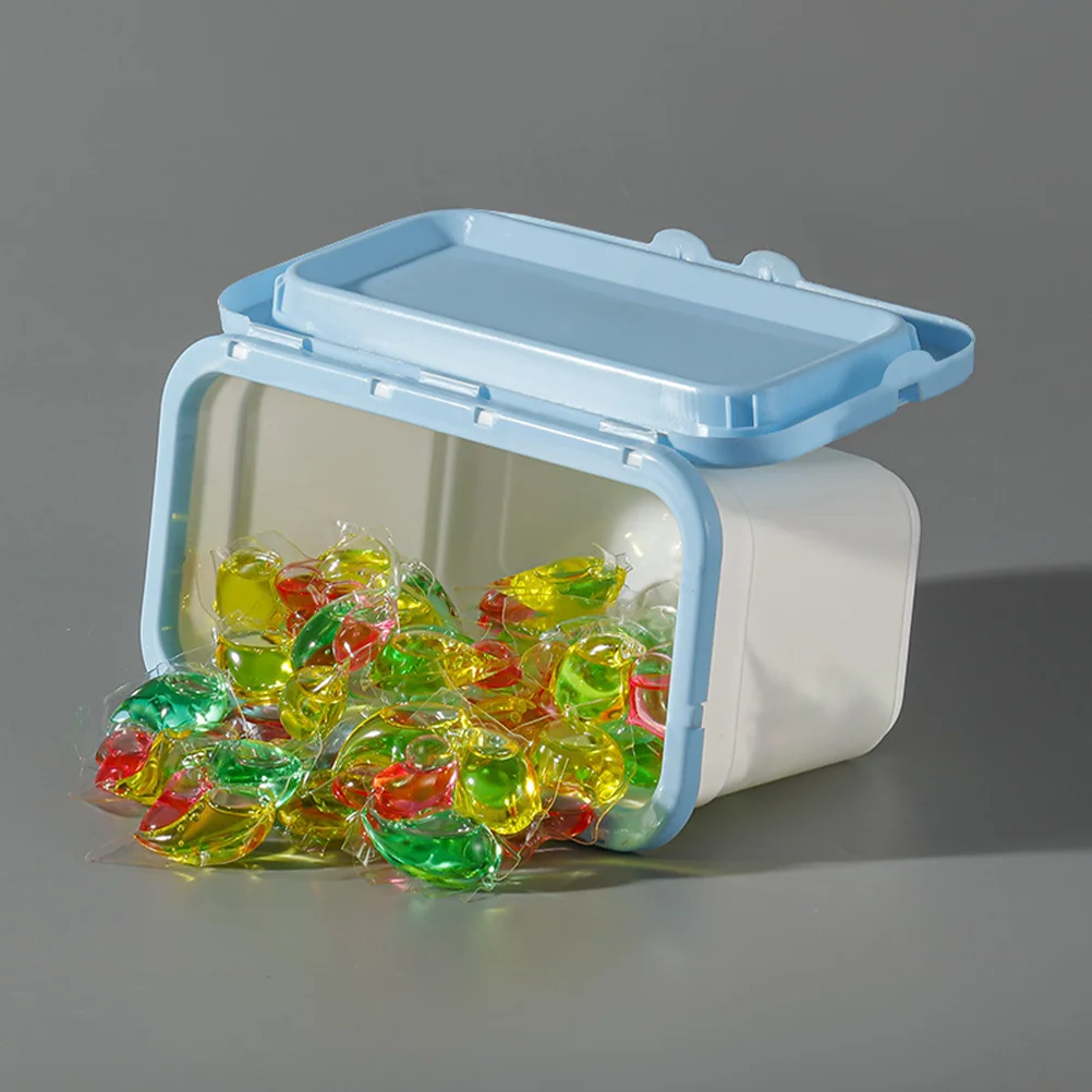 Laundry Beads Storage Box Bin Plastic Holder Case Containers For Organizing Organization Bucket Powders Detergent Dispenser