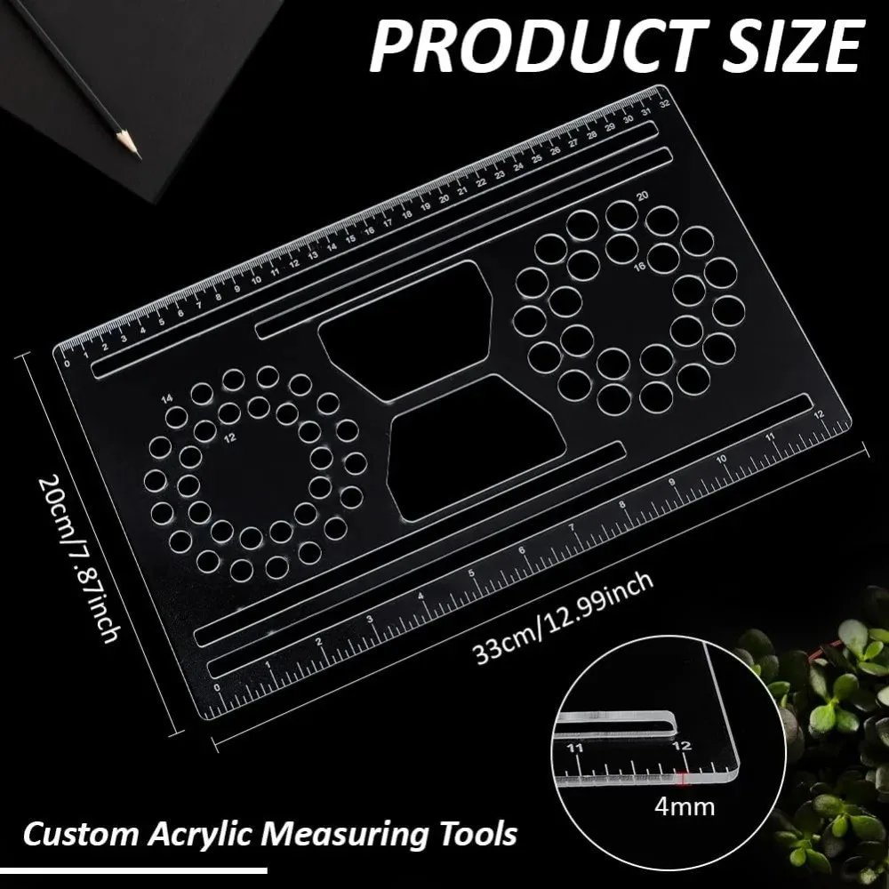 13x7.8Inch Clear Acrylic Bead Board Acrylic Bead Organizer Design Board Bead Organizer Board Kit for Jewelry Bracelet