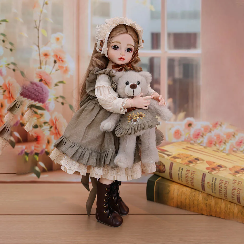 45cm 1/4 BJD Ball Joint Doll Dress Up Fashion Toy Bear Figure For Girls