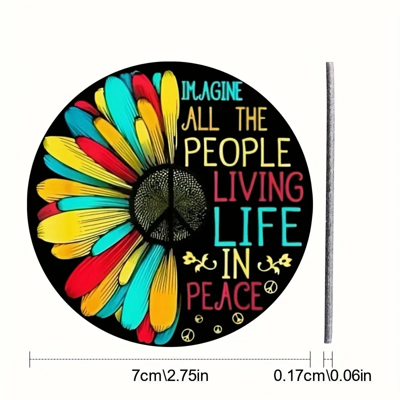 Gift For All Seasons - 2pcs Beautiful Sunflower Car Cup Holder Coasters, Waterproof And Portable