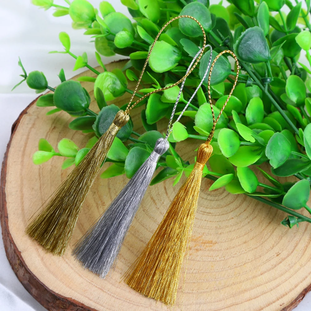 

100 Pcs Jewelry Accessories Silky Tassels Decorative with Loops Handmade Manual